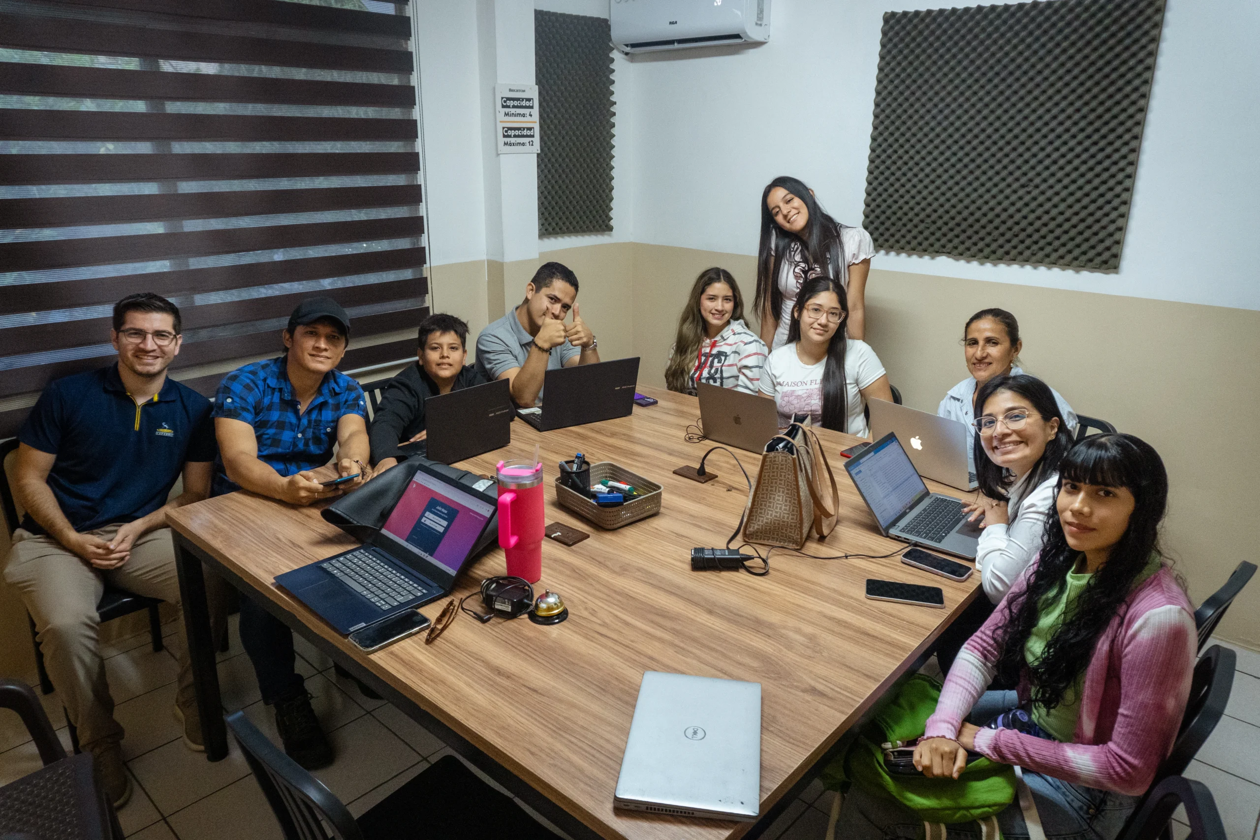 Intermediate and advanced English class