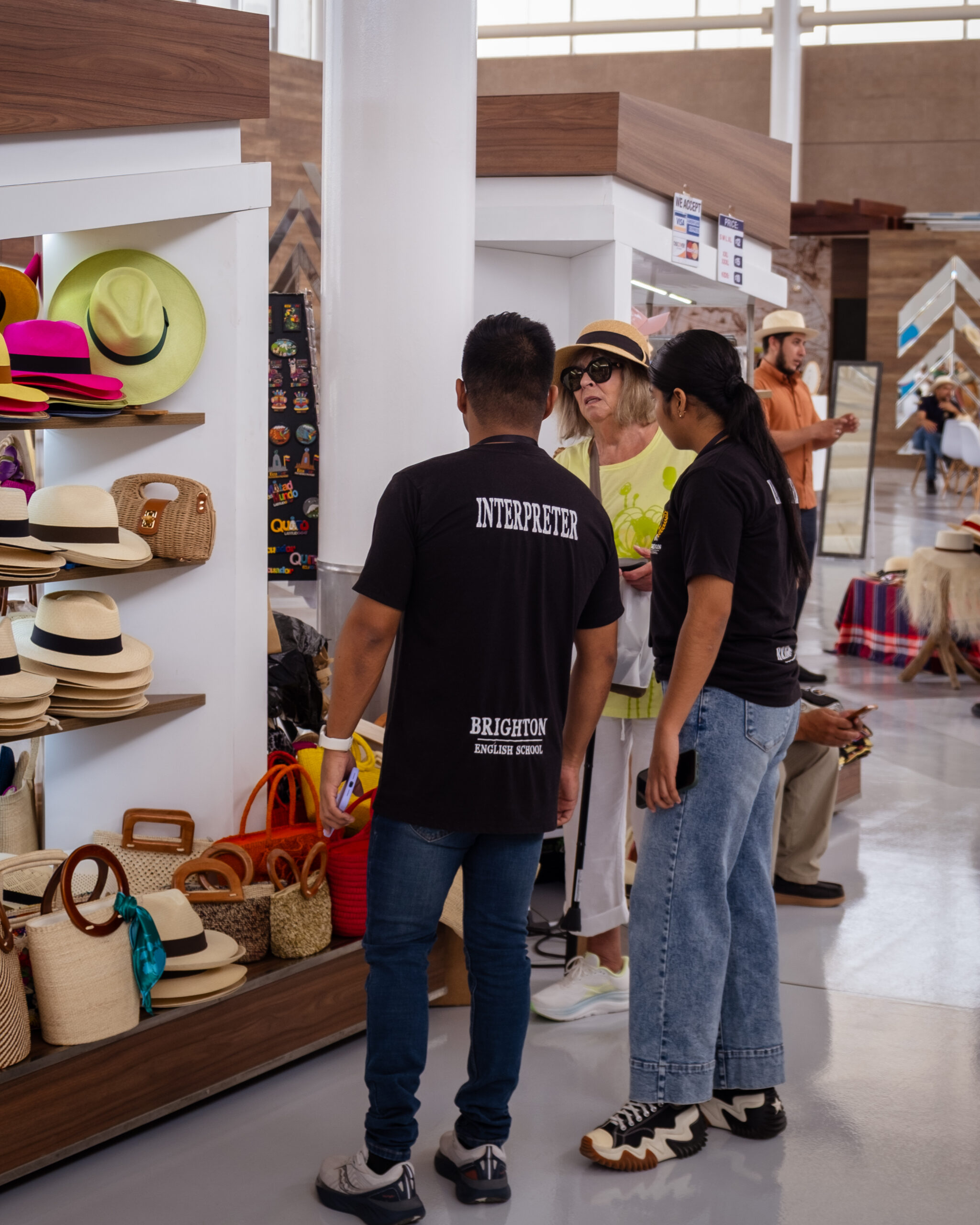 Brighton students practicing spoken English